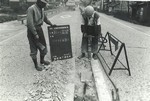 昭和40年代：国道の消雪パイプ工事