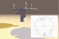 雨量計の架台の設計図面